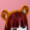 thumbnail image 2 of Plush Tiger Ears Hairband Cartoon Animal Headband Fluffy Hair Accessories, 2 of 15