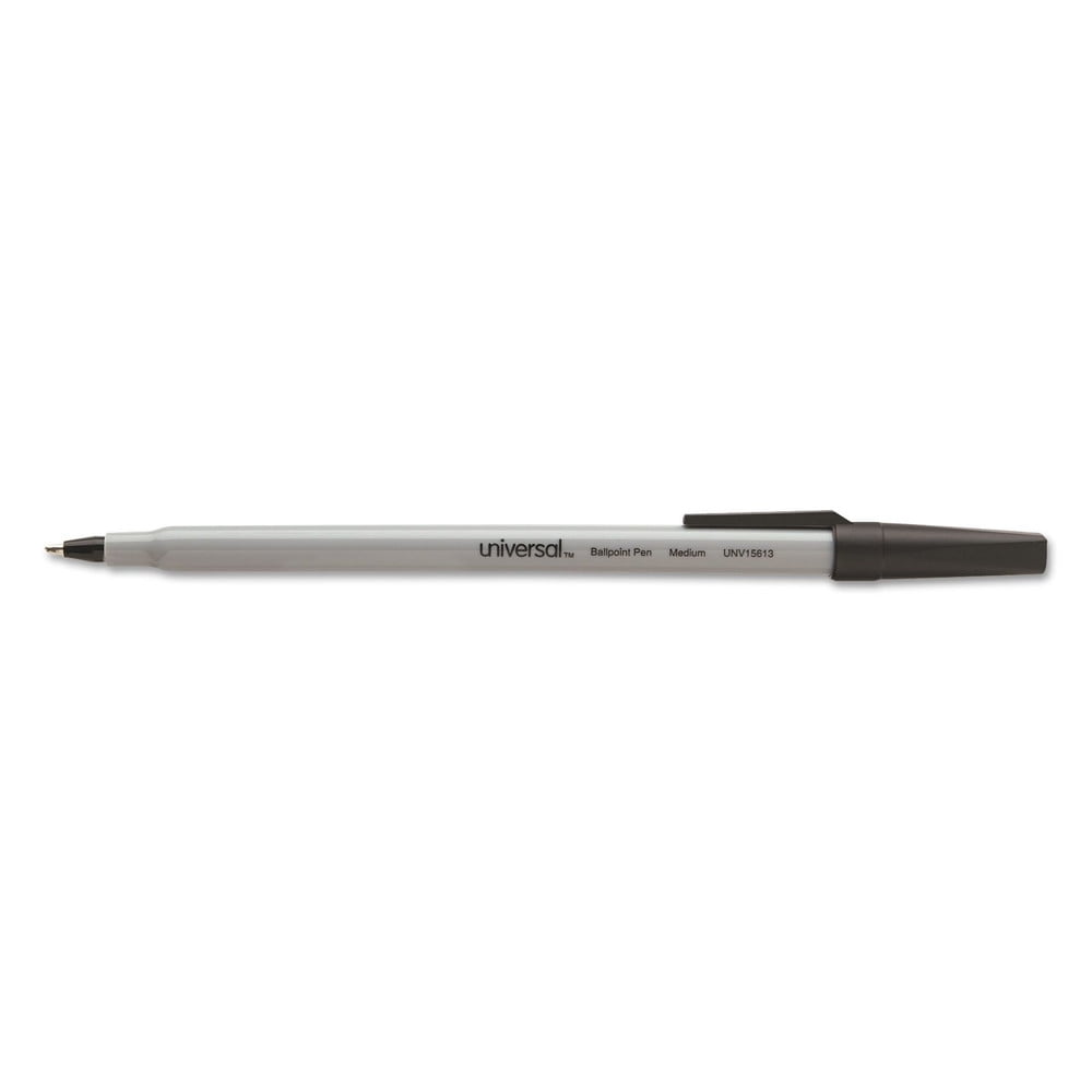 Universal Economy Ballpoint Stick Oil-Based Pen, Black Ink, Medium, 60/Pack -UNV15613