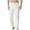 White, variant on Men's Casual Beach Pants Drawstring Cotton Linen Loose Open Bottom Yoga Trousers Pockets Light Blue L