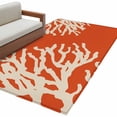 thumbnail image 2 of Sea White Coral Orange Washable Area Rugs 2.7'x5', Marine Background Modern Art Low Pile Throw Living Room Rug Non-Slip Sturdy Edge Binding Carpet for Indoor Entryway Bedside Kitchen, 2 of 9