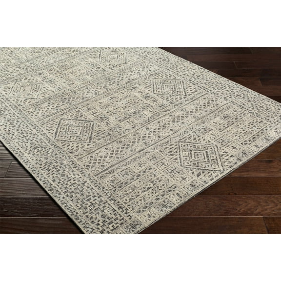BoutiqueRugs Nairne Bohemian, Transitional Area Rug - Black, Gray, Taupe - 2' x 3'
