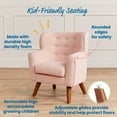 thumbnail image 4 of ECR4Kids Mila Sherpa Toddler Arm Chair with Removable Wooden Legs, Kids Furniture, Pink, 4 of 9