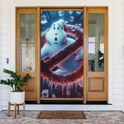 Ghostbusters Logo Cartoon Door Cover Decorated Banner Tapestry Home Decoration Holiday Party Supplies Door Banner Porch Sign Banner 72.8 x 35.4 Inch