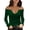 01-Army Green, variant on Womens 2026 Fall Fashion Sexy Shirts Off Shoulder Solid Color Tunics Deep V Neck Pullover Tops Slim Fit Comfy Going Out Top Ladies