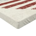 thumbnail image 2 of Ambesonne Americana Fitted Sheet 2 Pcs Set, Patriotic Flag USA, Queen, Blue Vermilion Cream, 2 of 3