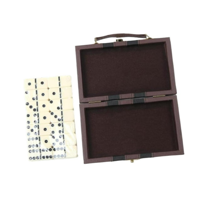 bedienty 28 Dominoes Portable Case Educational Children Game Funny Table Game For Holiday Travel Fun Board Games Tradition