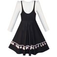 thumbnail image 3 of Girls Dress 2-in-1 School Uniform Long Sleeve Black Tassel 4, 3 of 6
