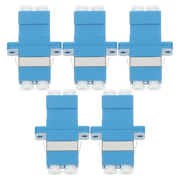 5 Pcs Fiber Optic Adapter LC Universal Multimode Power Supply with Cable Coupler Blue