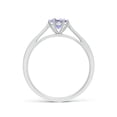 thumbnail image 2 of Angara Natural 0.5 Ct. Tanzanite with Diamond Solitaire Ring in 14K White Gold for Women (Ring Size: 11.5), 2 of 9