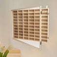 thumbnail image 1 of BELOVING Wooden Toy Car Display Case Display Shelf Multi Grid Durability Showcase Protection with Dustproof Door Organizing Wall Mount 60 Grid, 1 of 10