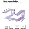thumbnail image 2 of Soundance Laptop Stand, Aluminum Computer Riser, Ergonomic Laptops EleCPDD ator for Desk, Metal Holder Compatible with 10 to 15.6 Inches Notebook Computer, Purple J- purple, 2 of 7