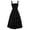 Black, variant on YHAJDS Women Tank Midi Dress Summer Wrap Bustier Lace Waist Solid Color Dress