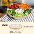 thumbnail image 3 of Food Storage Containers,Split Style Tray With Lid Stainless 6 Grid Snack And Vegetable Tray Suitable For Gatherings, 3 of 8