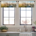 thumbnail image 3 of LALILO Kitchen Curtain Valance Sunrise City And River City Rod Pocket Window Curtain 52"x 18" Set of 2, 3 of 5
