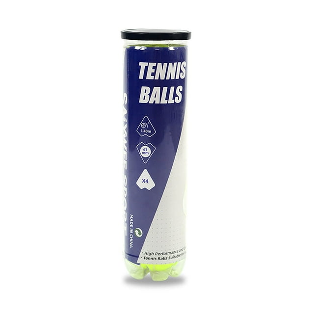 SALYWEE Pressurized Cans Tennis Balls, 4-Pack, All Court Use, Training & Dog Play