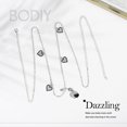 thumbnail image 4 of Bodiy Cadena de cristal para el ombligo con anillo para el ombligo, cadenas brillantes para la cintura, cadena para el cuerpo, joyería de bikini para mujeres y niñas (2), 4 of 5