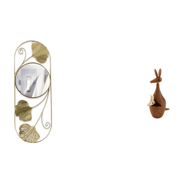 Escultura reflectante para sala de estar, entrada, pasillo y estantería de dormitorio. Espejo de pared decorativo único con figura de animal.