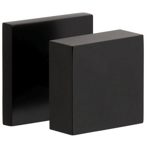 Viaggio Qadqad_Dd Quadrato Solid Brass Non-Turning Two-Sided Dummy Knob Set - Black