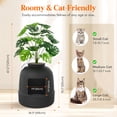 thumbnail image 2 of Lifewit Litter Box Cat with Faux Plant & Scoop(Random Color), Hidden Enclosure Litter Tray with Odor Control & Carbon Filter in Living Room/Bedroom/Bathroom Corner, Black, 2 of 9