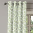 thumbnail image 2 of Ambesonne Paisley Grommet Curtain, Old Leaf Swirl Floral, 50" x 108", Green Black White, 2 of 6