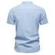 thumbnail image 4 of pstuiky Camisa de manga corta para hombre, Suéter informal de manga corta con cuello alto y diseño liso cómodo para hombre ropa de hombre xxl, 4 of 9