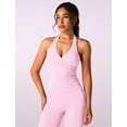 thumbnail image 4 of Women Warp Halter Workout Tank  Sports  Backless Padded Gym Yoga Tank Tops Casual Crop, 4 of 6