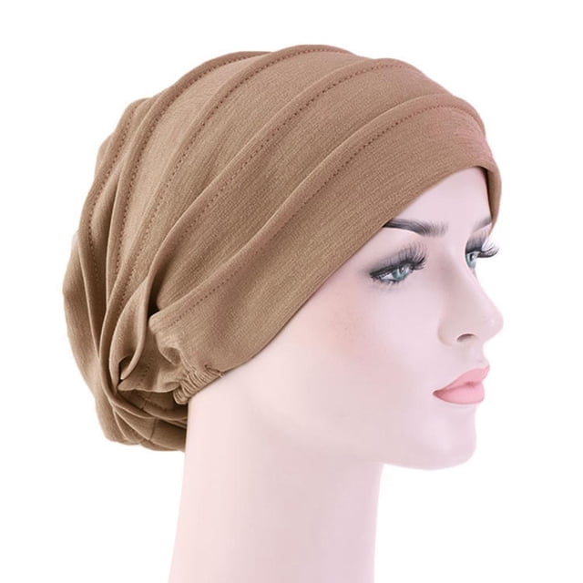 holgada de punto Unisex de ligero Slouchy sombrero elástico, gorro suave del para la pérdida del cabello, cáncer, quimio-5 colores - café Yinane Gorra hilo hilo