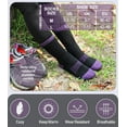 thumbnail image 3 of Womens Merino Wool Hiking Socks Thermal Warm Winter Boot Crew Socks Cushion Work Walking Gift Socks 5 Pairs, 3 of 6
