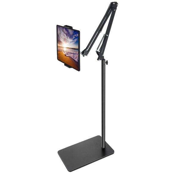 Soporte de suelo para tableta BluusuUK con doble base de peso ajustable