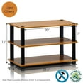 thumbnail image 2 of Pemberly Row Turn-S-Tube Engineered Wood 3-Tier Shoe Rack in Light Cherry/Black, 2 of 2