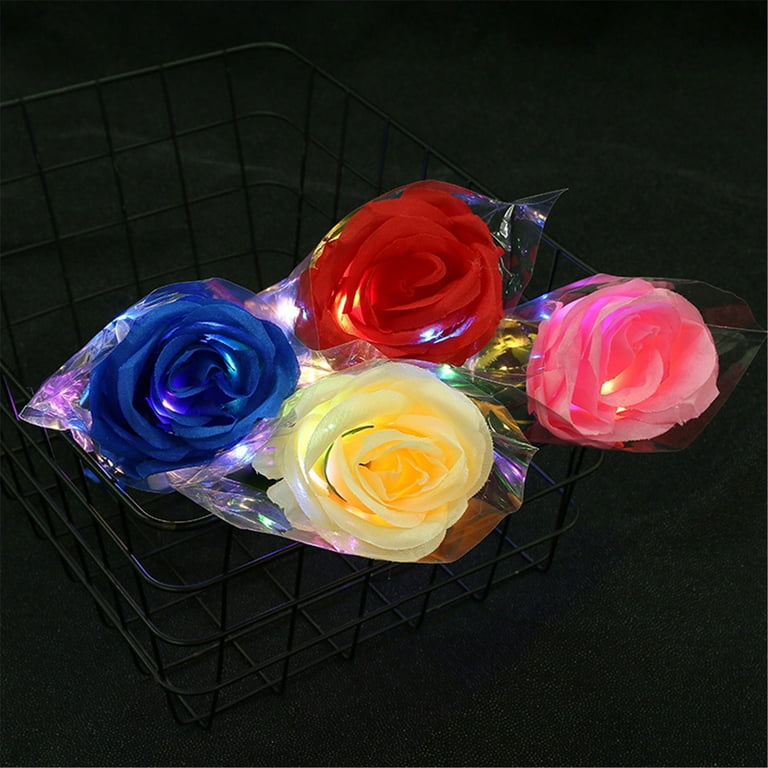 Vikakiooze Valentine's Day Room Decor Party Decorations, Led Glow Rose  Artificial Led Light Flower Unique Gifts for Girls Women Party Promotion on  Sale 