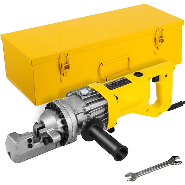 VEVOR Cortador hidráulico eléctrico de barras de refuerzo, 900 W, corte de barras de refuerzo eléctrico portátil de 16 mm #5 en 3 segundos, 110 V VEVOR 900W RC-16 Rebar Cutter