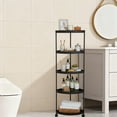 thumbnail image 5 of Mecorevxz 5 Tier Corner Shelf Stand with Wheels, Storage Organizer for Bathroom, Corner Shelf Suitable for Small Space,Waterproof Stand Also Use for Toilet Paper Stand,Black, 5 of 5