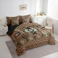 thumbnail image 3 of Homewish Bohemian Hippie Aztec Bedding Comforter Set 7pcs for Adult, Rustic Farmhouse Cactus Queen Bedding Sets, Brown Southwestern Style Reversible Queen Sheet Sets, Breathable Home Decor, 3 of 7