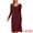 Burgundy, variant on DARING DIVA Women's Sweater V Neck Long Sleeve Ribbed Knit Midi Dress XS Beige