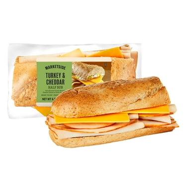 Marketside Turkey & Cheddar Sub Sandwich, Half, 6.5oz, 1 Count (Fresh)