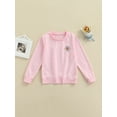 thumbnail image 3 of xiaxaixu Girl's Sweatshirt, Embroidered Flower Pattern Long Sleeve Pullover, 3 of 9