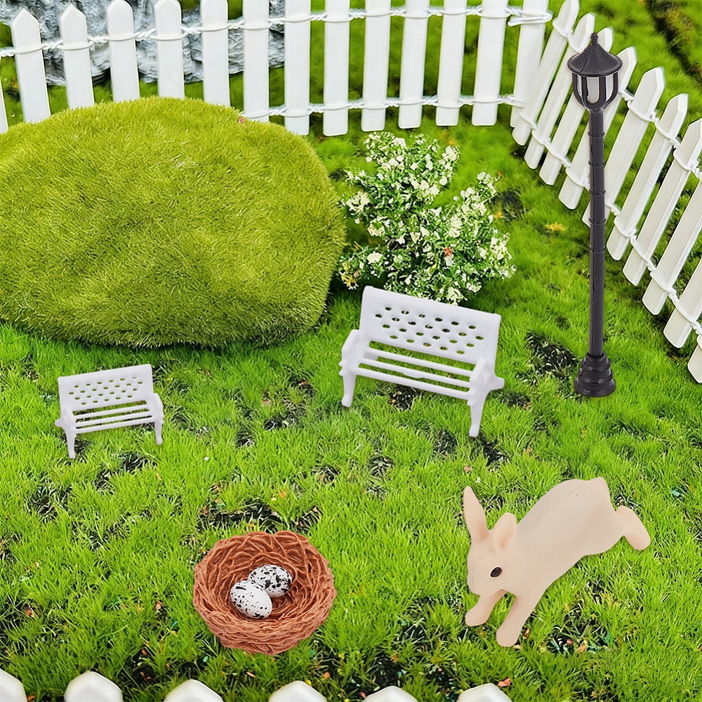 Resin Display Decorations Moss Micro Landscape Garden Decorations Mixed Shapes 12~150x8~150x6~30.5mm