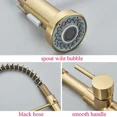 thumbnail image 4 of Brushed Gold Kitchen Sink Faucet Spring Pull-down Hot Cold Mixer Faucet Deck Installation Faucet, 4 of 5
