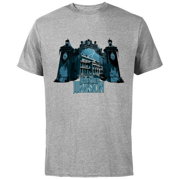 Disney Haunted Mansion Movie Gracey Manor Gates - Short Sleeve Cotton T-Shirt for Adults - Customized-Athletic Heather