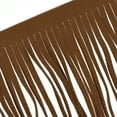 thumbnail image 3 of Uxcell 2 Yards 6 Inch PU Leather Fringe Trim DIY Tassel Fringe for Sewing, Coffee Brown, 3 of 6