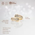 thumbnail image 5 of Amberta Real Italian 14ct Gold Diamond Wrap Ring for Women | Solid 14ct Gold Ring for Women Non Tarnish Spiral Gift for Her: 8.5, 5 of 6