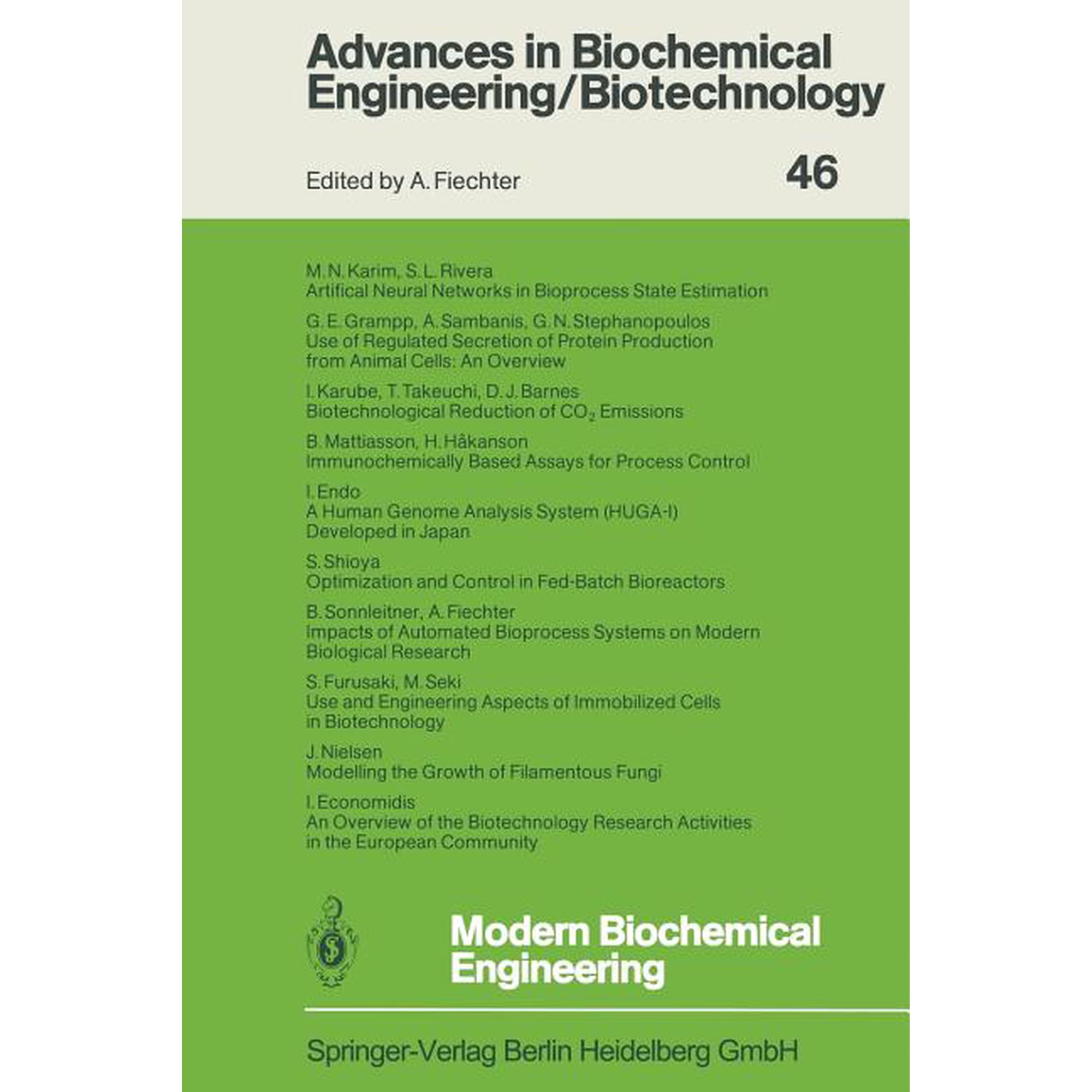 Advances in Biochemical Engineering & Bi Modern Biochemical Engineering Book 46 (Paperback)