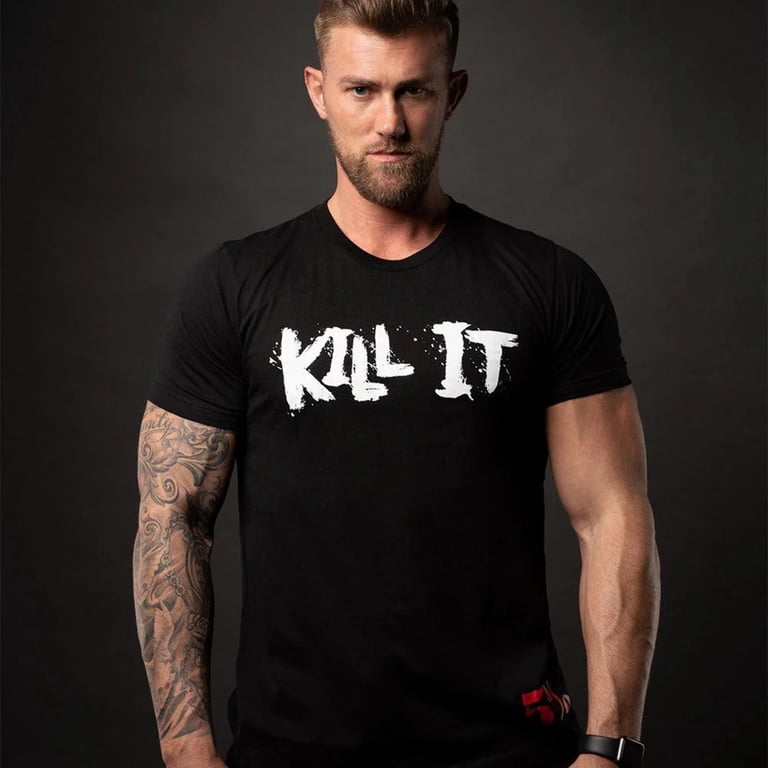 5% Nutrition Rich Piana Kill It 100% Cotton Black T Shirt, Short 