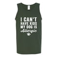 thumbnail image 2 of Wild Bobby, I Can't Have Kids My Dog is Allergic Funny, Dog Lover, Men Graphic Tank Top, Forest Green, Small, 2 of 4