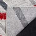 thumbnail image 6 of SAFAVIEH Odyssey Dymphna Modern Area Rug, Grey/Red Ivory, 4' x 6', 6 of 8