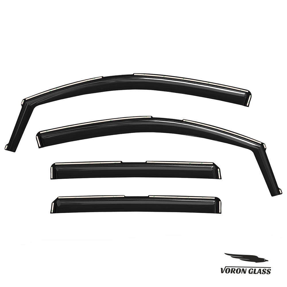 Voron Glass in-Channel Extra Durable Rain Guards for GMC Canyon 2023-2026 Crew Cab, Window Deflectors, Vent Window Visors, 4 Pieces - 201154