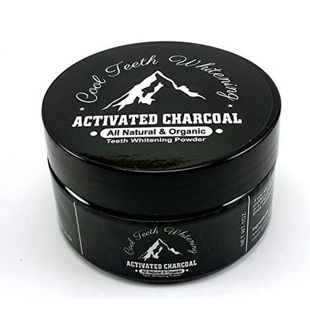 Cool Teeth Whitening Activated Natural Organic Charcoal Toothpaste For Sensitive Tooth and Gum Powder - Whiten, Clean and Detoxify - Vegan - No Chemicals - No Bleach