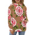 thumbnail image 4 of Pink Rose Pattern(3) Men's Women New Sweatshirt Hoodie Men's Plus Size Sweatshirt Hooded Sweatshirt 3d Printed Street Men's Cloth, 4 of 6