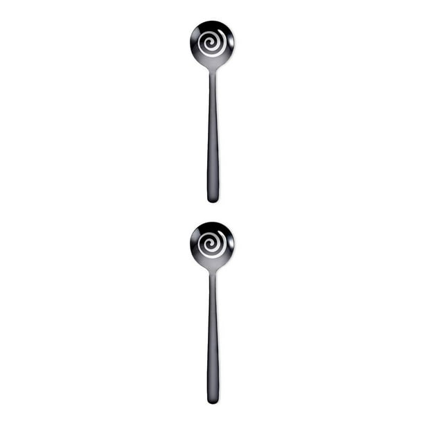Injueey Cuchara de acero inoxidable con diseño en espiral, cuchara lavable para café, bebida, restaurante, herramienta para ceremonia de boda, Type1 NO1 Injueey CBP187135